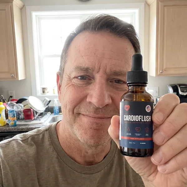 Robert M. holding CardioFlush